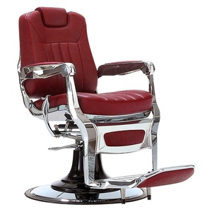 Sillón de Barbería Retro de Lujo, Hidráulico, Reclinable, con Masaje, Tapizado en Cuero PU, para Escuelas y Barberías - Product Image 4