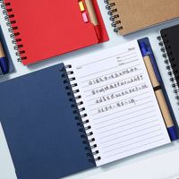 SY8654  Vente en gros de cahiers écologiques en kraft, papeterie mignonne, notes autocollantes, cahier personnalisé avec logo et stylo