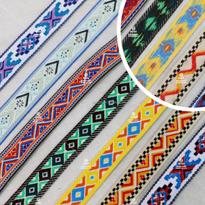 Cintas <span class=keywords><strong>de</strong></span> Jacquard Multicolor <span class=keywords><strong>de</strong></span> Poliéster Tejidas para Cinturones <span class=keywords><strong>de</strong></span> Prendas, Cintas Decorativas Nacionales, Cintas para Correas <span class=keywords><strong>de</strong></span> Bolsos - Product Image 1