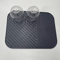 Sous-verre carré en silicone résistant à la chaleur, tapis de drainage pour tasses, bar, table, assiettes, et sous-plats pour casseroles et bols