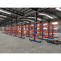 Estantería Cantilever Industrial de Doble Cara para Almacén, Tipo Bandeja Reforzada, Viga Estable y Duradera con Protección Anticorrosión para Frío