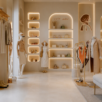 Présentoir de vêtements, Portant à vêtements, Vitrine de boutique, Support de mannequin, Étagère à sacs, Présentoir à chaussures, Comptoir d'accueil robuste