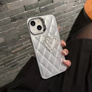 Nuovi disegni in pelle <span class=keywords><strong>cuore</strong></span> di diamante Design custodia del telefono cellulare per <span class=keywords><strong>Iphone</strong></span> 15 141 312 11 per le ragazze - Product Image 4