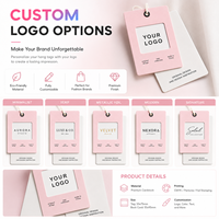 Étiquettes suspendues en papier gaufré personnalisées pour vêtements, forme, couleur et texte personnalisables, étiquettes de vêtements de luxe avec service de logo personnalisé