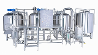 Système de brassage en acier inoxydable à vapeur, deux cuves de 1000 litres, avec pompe et contrôle PLC pour lait, prix compétitif