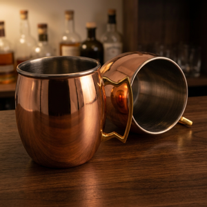 Double Walled Copper & Stainless Steel Mug - Product Image 3