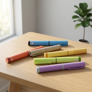 Multicolor Candy <b>Pen</b> Injector 60IU 3ml Reusable Plastic Injection <b>Pen</b> with Gift Box <b>Refillable</b> Dose <b>Pen</b> for Salon Use - Product Image 1