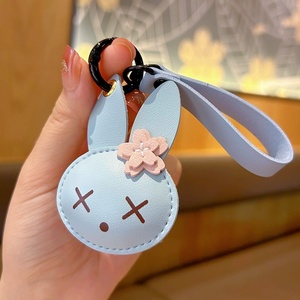 Lovely Animal Car Key Decoration Souvenir Gifts High Quality Women Handbag Charms Soft PU <b>Leather</b> Cute Cartoon Bunny <b>Keychain</b> - Product Image 4