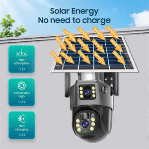 Esoe V380 Pro güneş enerjili güvenlik Ptz Cctv çift Lens kablosuz açık Wifi 4g Sim kart kamera De gözetim Surveillance ir - Product Image 6