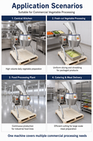 Automatische groentesnijmachine 2000-4000kg/u Industriële commerciële groentesnijder Professionele snijmachine met hoge capaciteit