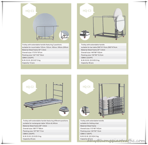 Hongqiao carrello da tavolo pieghevole da esterno struttura in acciaio carrello con maniglia estensibile struttura carrello <span class=keywords><strong>per</strong></span> rettangolo tavolo pieghevole - Product Image 6