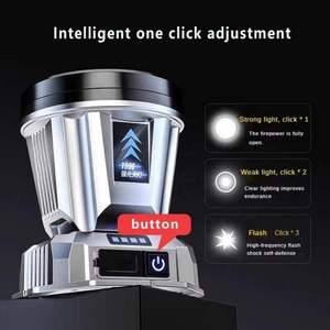 Lampe frontale LED puissante à grande intensité lumineuse, pour le travail en extérieur, avec batterie longue durée, affichage, camping, pêche - Product Image 3