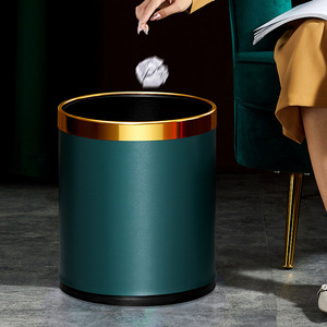 Gud Ku Hao Waste Bin 10L Cylindrical Orange Open Indoor Use Modern Minimalist Style - Product Image 2