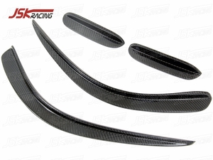 Canard paraurti anteriori in fibra di carbonio stile <span class=keywords><strong>serie</strong></span> nera per 2011-2014 <span class=keywords><strong>MERCEDES</strong></span> BENZ C-CLASS W204 <span class=keywords><strong>AMG</strong></span> C63 - Product Image 4