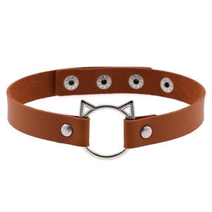 Collier ras du cou gothique officiel <span class=keywords><strong>pour</strong></span> femme, réglable, en cuir PU noir, collier de <span class=keywords><strong>chat</strong></span> sexy en métal, <span class=keywords><strong>harnais</strong></span> punk BDSM <span class=keywords><strong>pour</strong></span> <span class=keywords><strong>adulte</strong></span> et jouets sexuels - Product Image 4