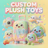 Jouets sur le thème du voyage personnalisés OEM ODM : Valise, Appareil photo, Avion, Globe, Figurines souples – Vente en gros, Cadeau pour enfants