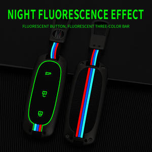 Étui de protection pour <span class=keywords><strong>clé</strong></span> de voiture en alliage de zinc et gel de silice pour LEADING IDEAL Lixiang L8 L9 ONE, porte-clés, accessoires de sac - Product Image 3