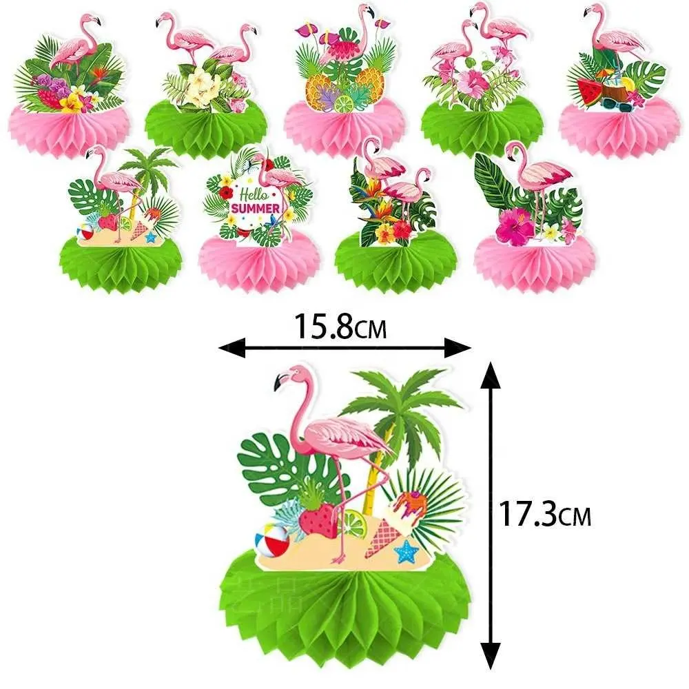 Neue Hawaii-Dekoration Flamingo Wabenförmiges Ornamente Hallo Sommer Sommerparty Schreibtischdekoration-Ornamente