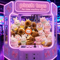 Jouets en peluche rétro tie-dye pour machine à griffes, vente en gros, animaux en peluche doux, prix d'arcade, recharges pour machines à griffes pour enfants