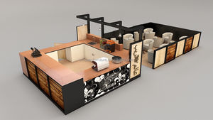 Kiosque <span class=keywords><strong>de</strong></span> nourriture en bois Kiosque à gaufres Bar Beau mobilier d'intérieur Crêpe Gâteau Crêpe Boutique <span class=keywords><strong>Comptoir</strong></span> personnalisé à vendre - Product Image 2