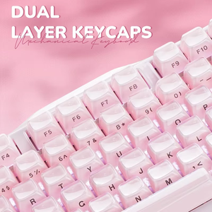 GravaStar K1 75% Gasket Mechanical <b>Keyboard</b>, Tri-mode <b>Keyboard</b> with Star Pink Switch, Jelly Keycaps & RGB Backlight for Home Use - Product Image 2