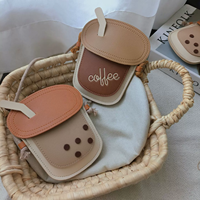 Kawaii Mini porte-monnaie sacs à main cadeaux thé au lait cuir PU enfants petits sacs pour tout-petits filles sac à bandoulière