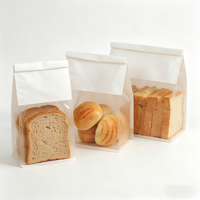 Sacs à pain avec fenêtre transparente, qualité alimentaire, thermoscellables, recyclables, à soufflet de fond, personnalisables, en papier kraft, BOPP, gravure, pour sushi et aliments pour animaux de compagnie