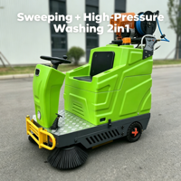 Nettoyeur de sols autoporté SP-1200plus avec nettoyeur haute pression et canon à brouillard, machine de nettoyage de routes industrielle électrique pour usine