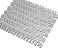 Chaînes en plastique modulaires à mailles AS-FLEX AF2400 Series Nub Top, antibactériennes, durables, respirantes, résistantes au feu, faciles à utiliser pour les convoyeurs