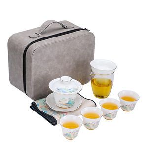 Toptan koyun yağ beyaz porselen Gongfu çay seti ev Gaiwan bardak bira seyahat çay eşya toptan iş hatıra - Product Image 5