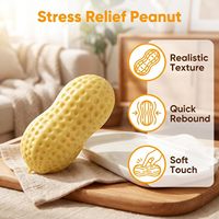 Balles anti-stress en forme d'arachide, douces, sensorielles, jouets sensoriels avec logo personnalisé, faits à la main