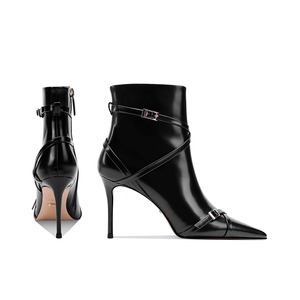 יצרן מותאם אישית סגנון מחודד-הבוהן מגפיים קצרים לנשים, <span class=keywords><strong>2026</strong></span> בסגנון חדש הסתיו - Product Image 3