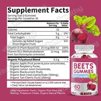Vitahealthy Produk Laris Manisan Kunyit Manis (Gummy Beet Root) Label Pribadi Kustom Suplemen Vitamin Gummy Rasa Campuran Berry untuk Dewasa