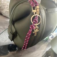 Breloque de sac en corde personnalisée avec nom, pendentif pour sac à main, chaînes en corde avec breloque en acier inoxydable, accessoire en paracorde fait main, accessoires pour sac