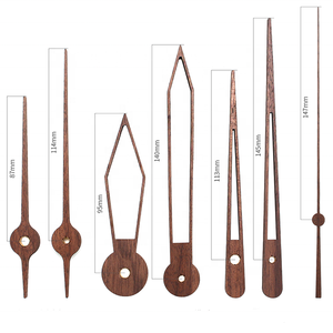 Đồng Hồ Treo Tường Con Trỏ Bằng Gỗ Nguyên Khối Phụ Kiện Thạch Anh Mô-men Xoắn Cao Đồng Hồ Đo Quả Óc Chó Màu Đen Kim - Product Image 1