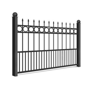 Barrières en fer forgé et clôtures de jardin faciles à installer, clôtures tubulaires en acier pour cour, écologiques, hauteur de 12 pieds - Product Image 4