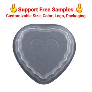 Mini molde para pasteles estriado antiadherente personalizado Xinze, horno de cocina de acero al carbono reutilizable, molde para pasteles de amor para uso doméstico - Product Image 2