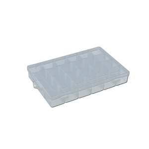 Transparent <b>Plastic</b> <b>Storage</b> Box 24 Grids With Lid Rectangle Jewelry Organizer PP Material For General Packaging - Product Image 5