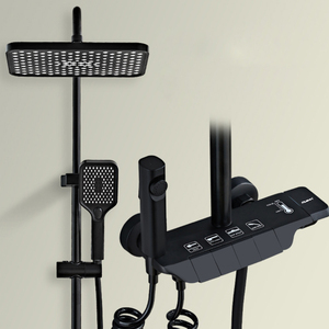 Ensemble de douche de salle de bain à <span class=keywords><strong>bas</strong></span> prix, robinet mélangeur de salle de bain à 4 touches de piano <span class=keywords><strong>avec</strong></span> ensemble de douche, affichage numérique LED - Product Image 6