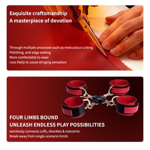 Ataduras de Cuero en Forma de Cruz, Accesorios de Entrenamiento de Comportamiento, Esposas, Grilletes para Piernas, Juego SM, Bondage, Juguetes Sexuales para Parejas Adultas, Venta al Por Mayor - Product Image 5