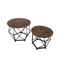 Table basse ronde modulaire convertible en fer, pliable, pour salon, bureau, maison