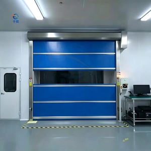 Portes automatiques à enroulement industrielles à grande vitesse avec construction en acier galvanisé et PVC, étanches pour les entrées d'entrepôts et d'usines - Product Image 2