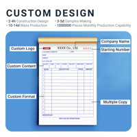 Carnet de commandes et de factures en papier autocopiant NCR, design coloré, pour l'enregistrement des données, fabrication OEM