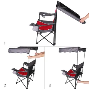 专业户外旅行登山椅折叠沙滩椅带伞杯架