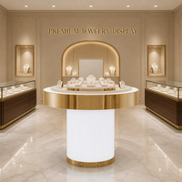 Vitrine à bijoux avec éclairage LED, présentoir en verre pour bijouterie, boutique de marque, aménagement de magasin, exposition, vente en gros