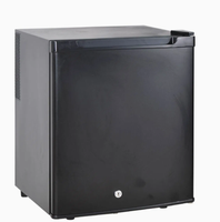 Kulkas Mini Listrik Wiberda Hitam Kecil 20-60L 220-240V Pendingin Display Plastik Logam untuk Hotel Restoran