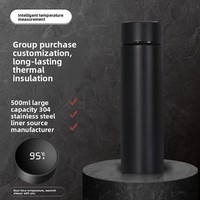 Thermos intelligent en acier inoxydable 304 avec affichage de la température, simple, portable, créatif, cadeau d'affaires pour homme et femme