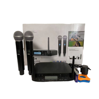 Sistema de Micrófono Inalámbrico Dinámico de Mano Rayco GLXD24 con 2 Unidades de Micrófono con Cancelación de Ruido para Escenarios, Iglesias, Bodas y Fiestas