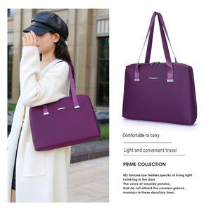 Sac à ordinateur portable grande capacité imperméable, mallette d'affaires avec compartiment pour trolley, fermeture éclair, sac à main tendance pour femme - Product Image 5