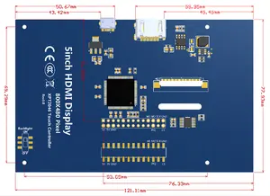 5 inch 800X480 độ phân giải lcd 5.0 inch tft lcd hiển thị/5 inch lcd module